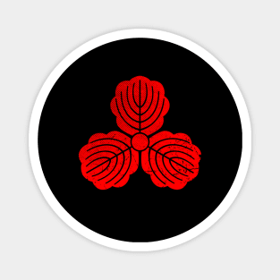 Samurai Family Crests - Shima - Red Magnet